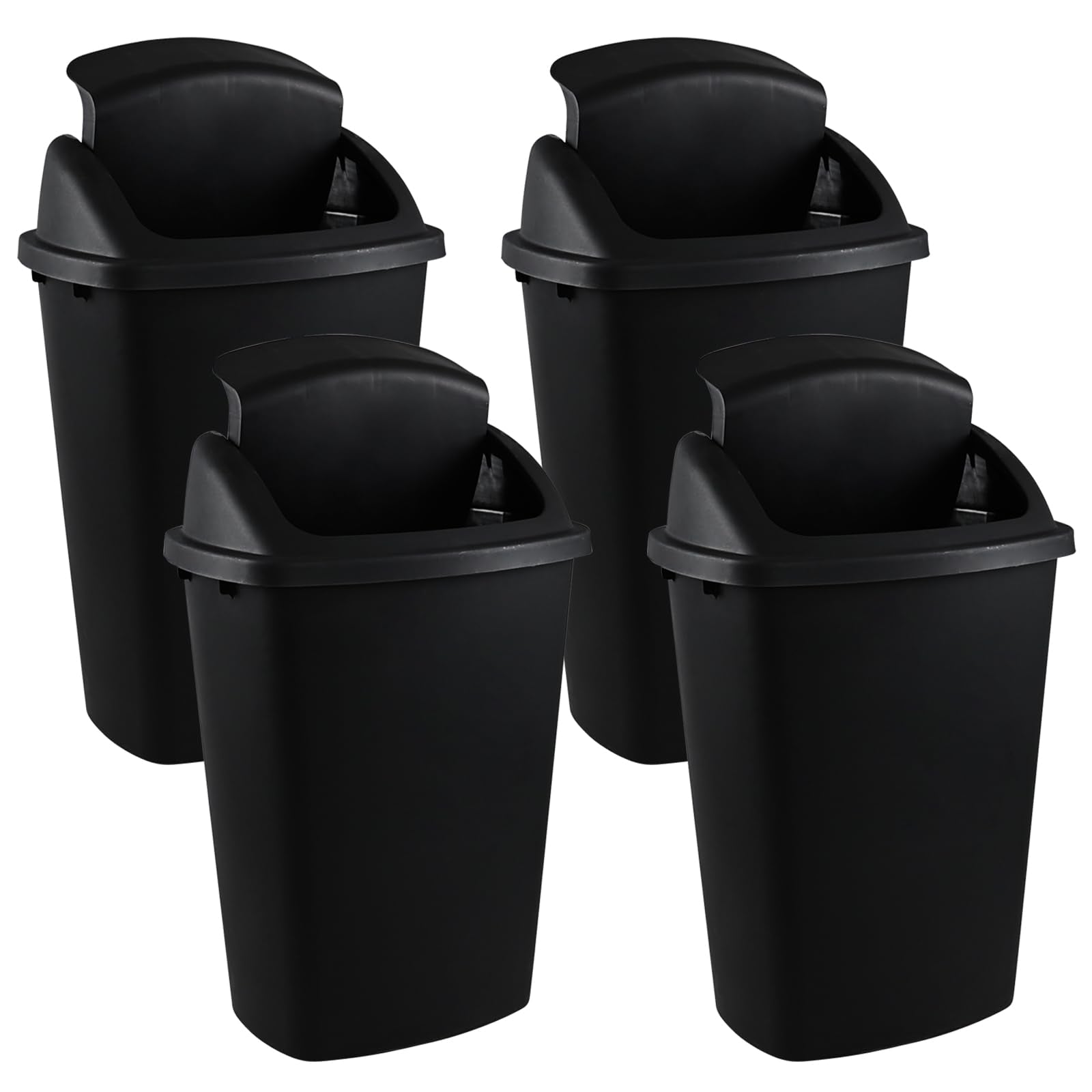 13 Gallon Kitchen Swing Lid Garbage Can (4 Count)