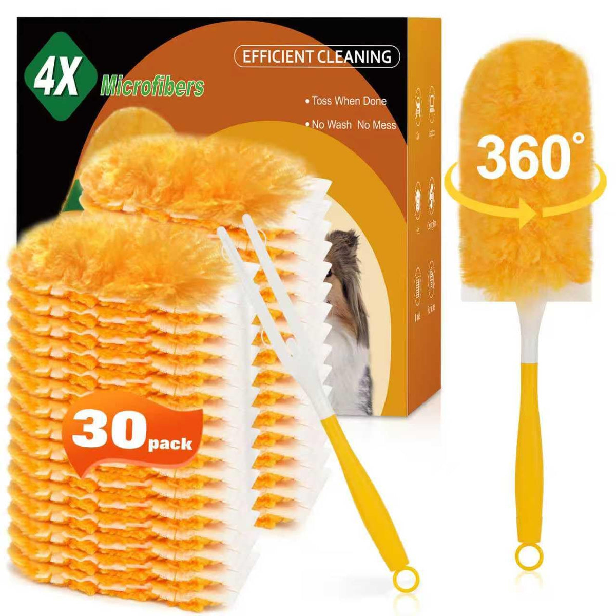 360° Heavy Duty Duster Refills for Swiffer Duster (30 Count)
