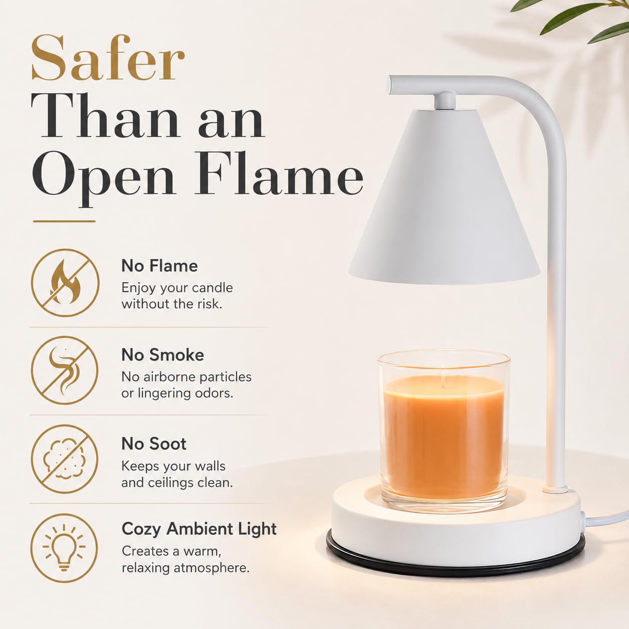 White Candle Warmer Lamp