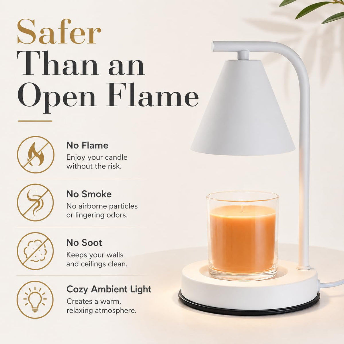 White Candle Warmer Lamp