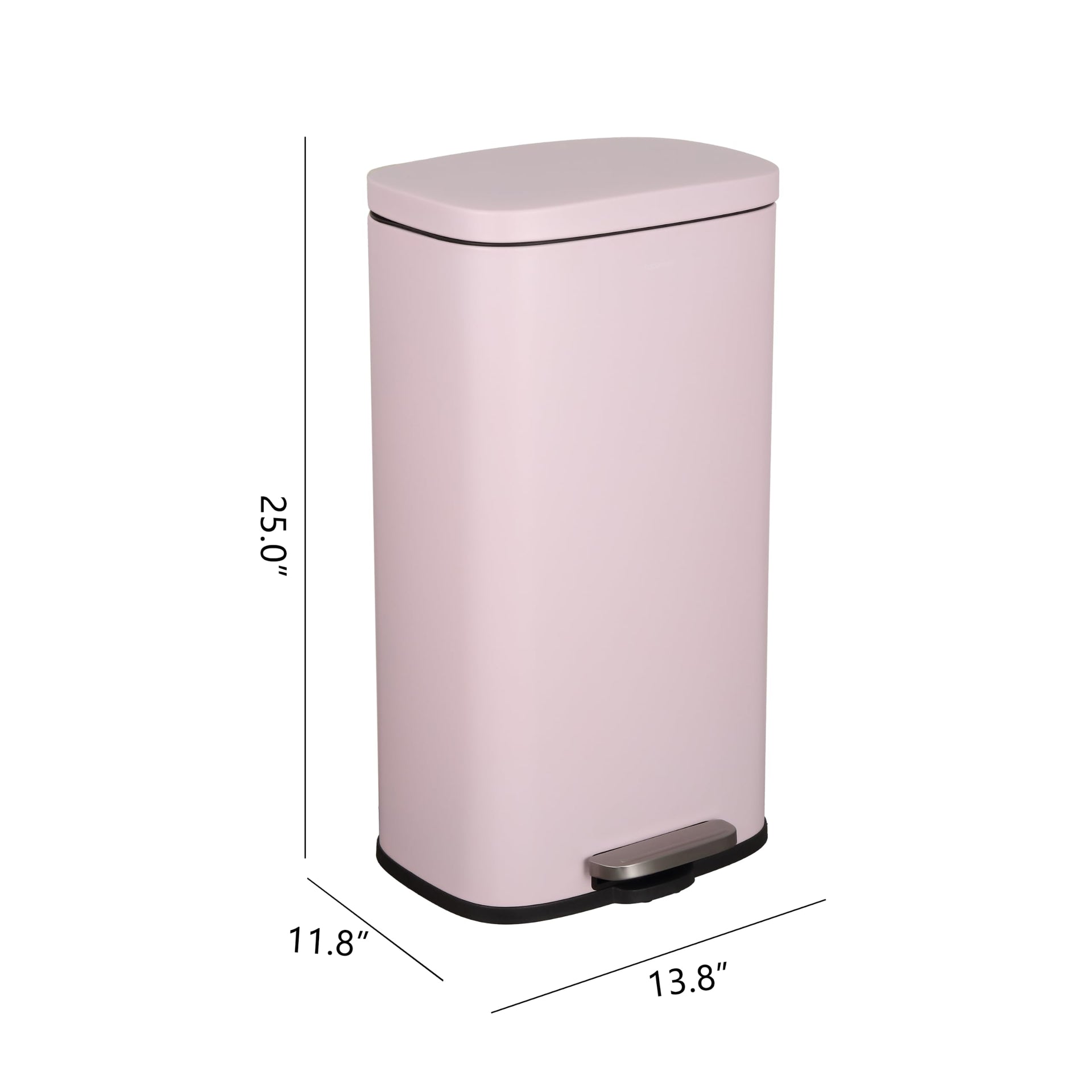 Curtis 8 Gal Step Trash Can Soft Close 25"