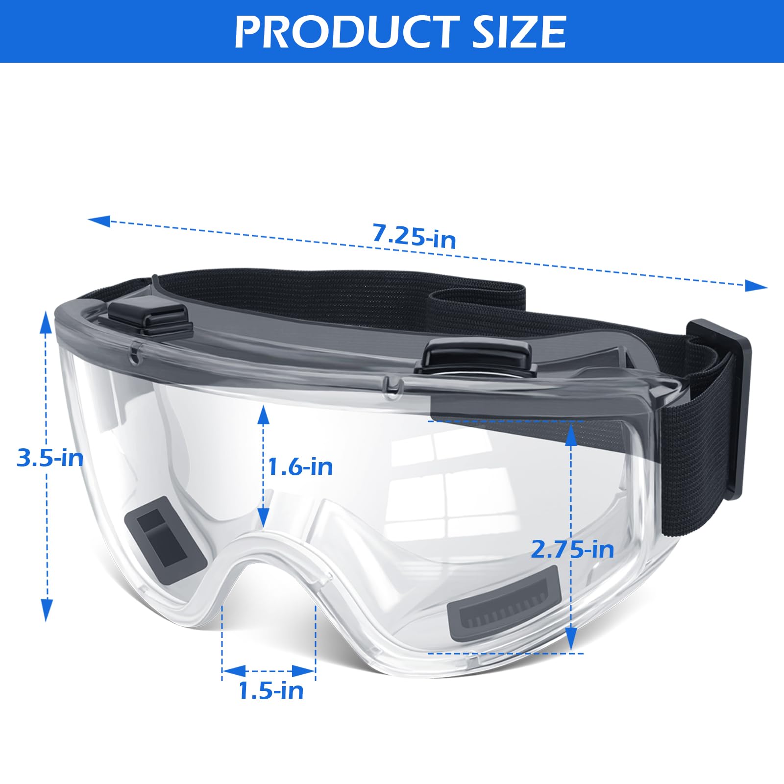 Safety Goggles ANSI Z87.1 Glasses (12 Count)