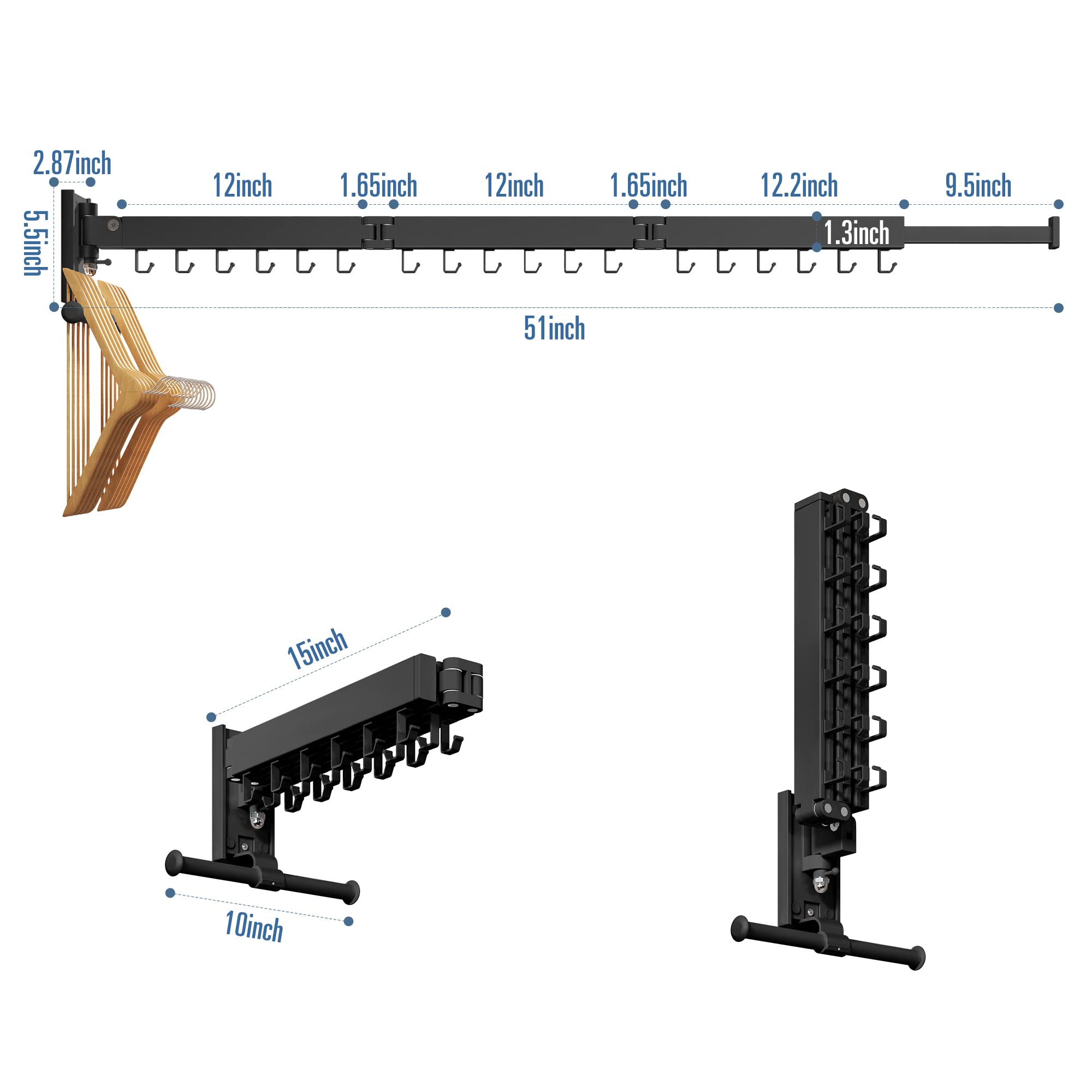 Clothes Drying Rack Wall Mounted
