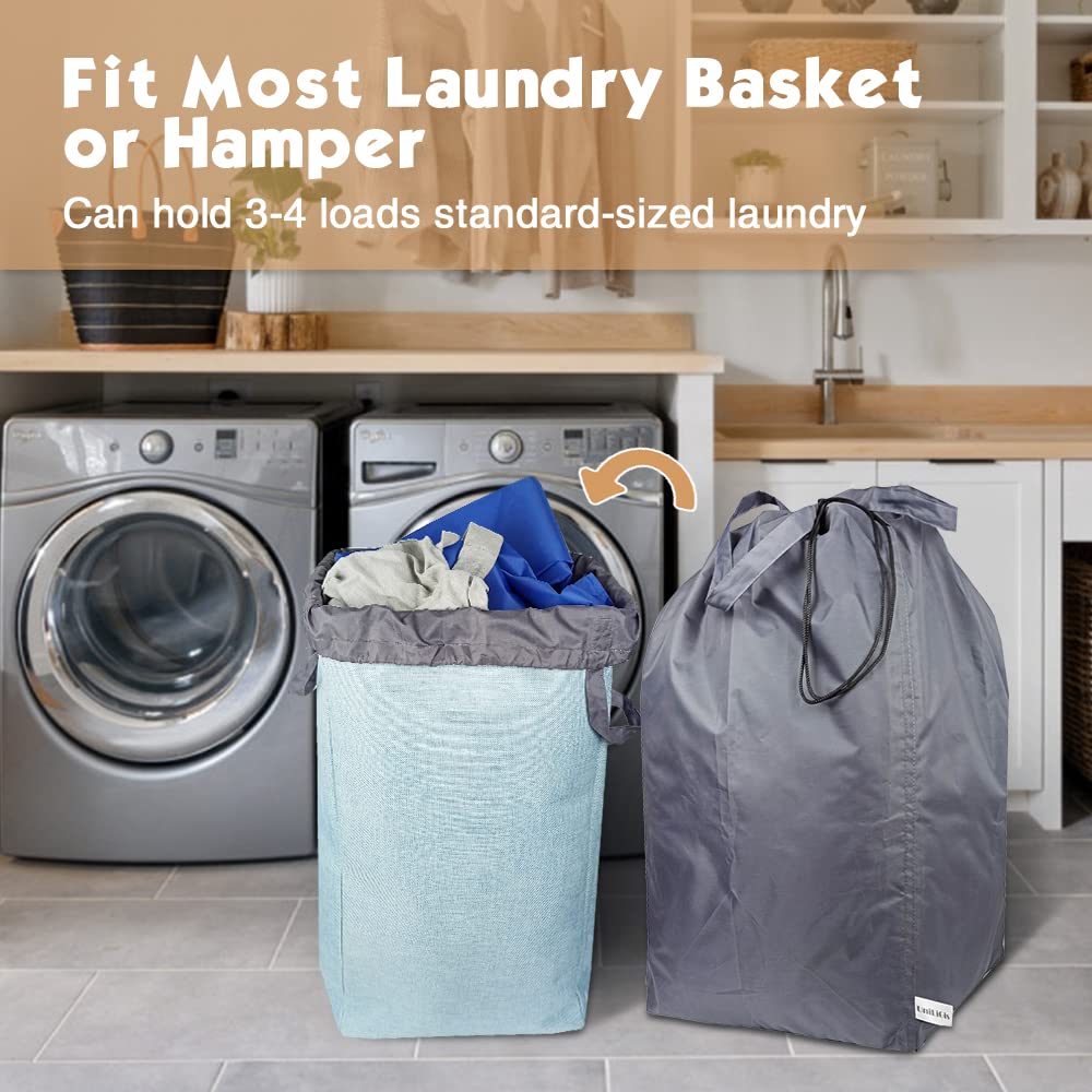 Tear Proof Nylon Laundry Bag with Handles (2 Count)