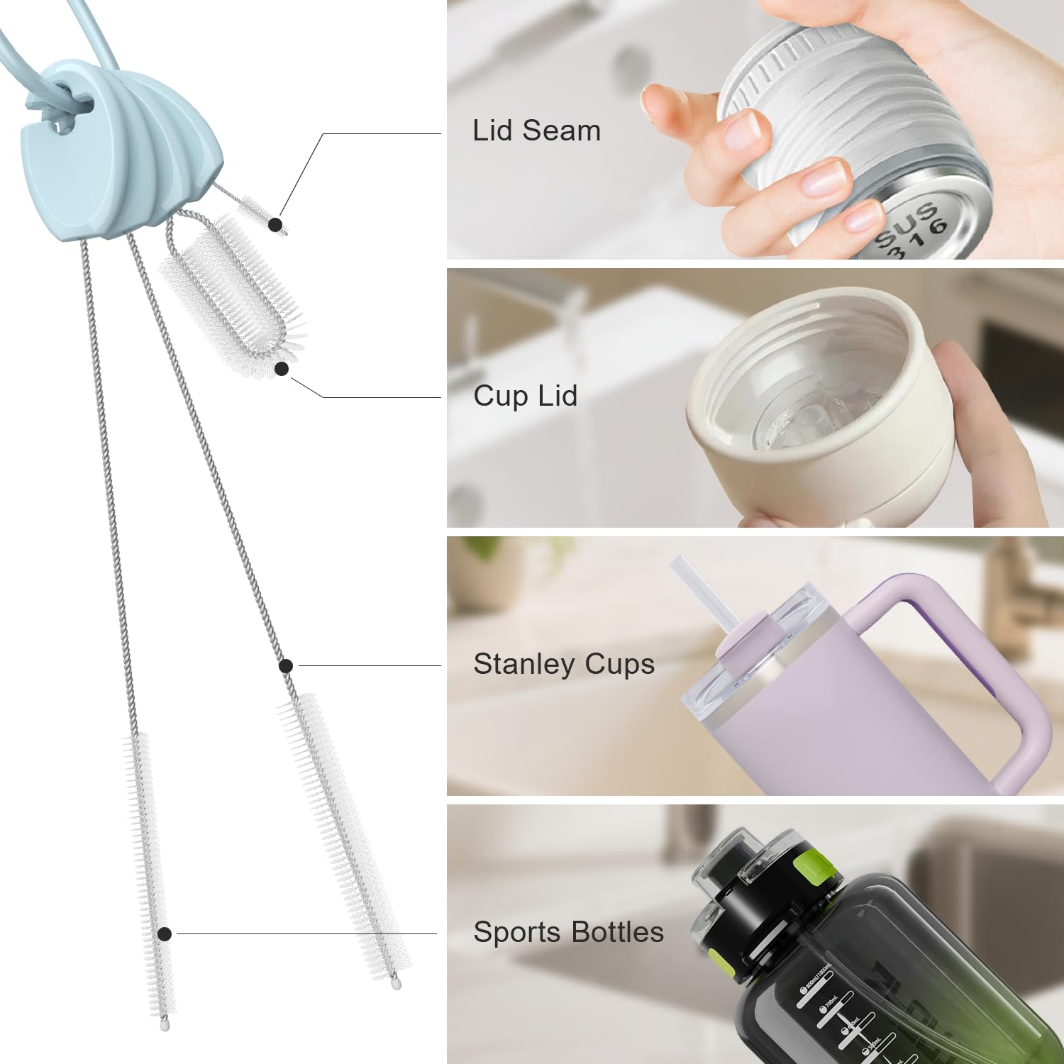 4in1 Straw Cleaner Brush Set (4 Count)