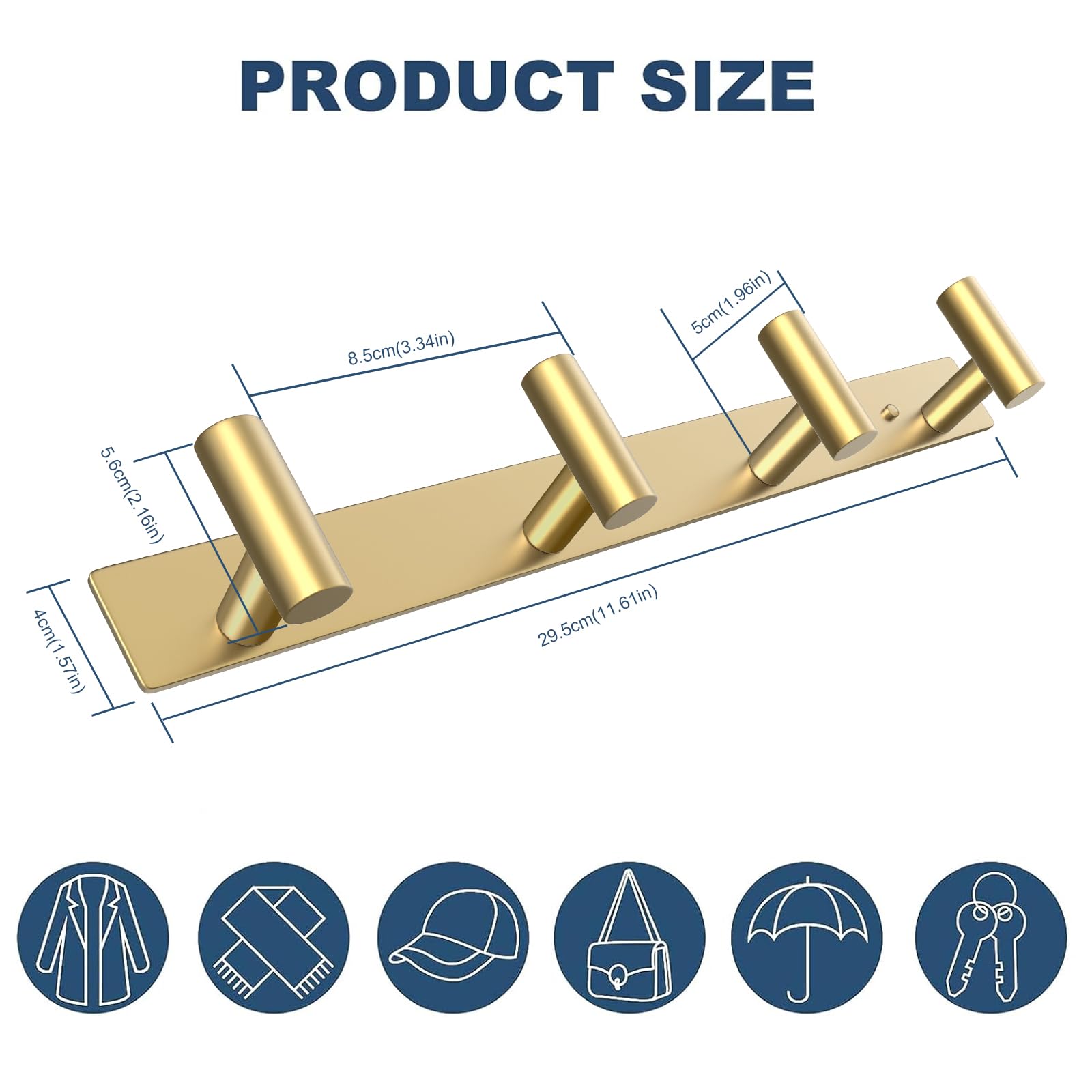 Hat and Coat Wall Mount Rack (2 Count)