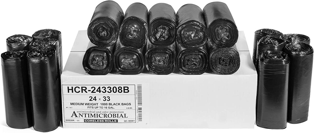 12 16 Gallon Black Trash Bags (100000 Count)
