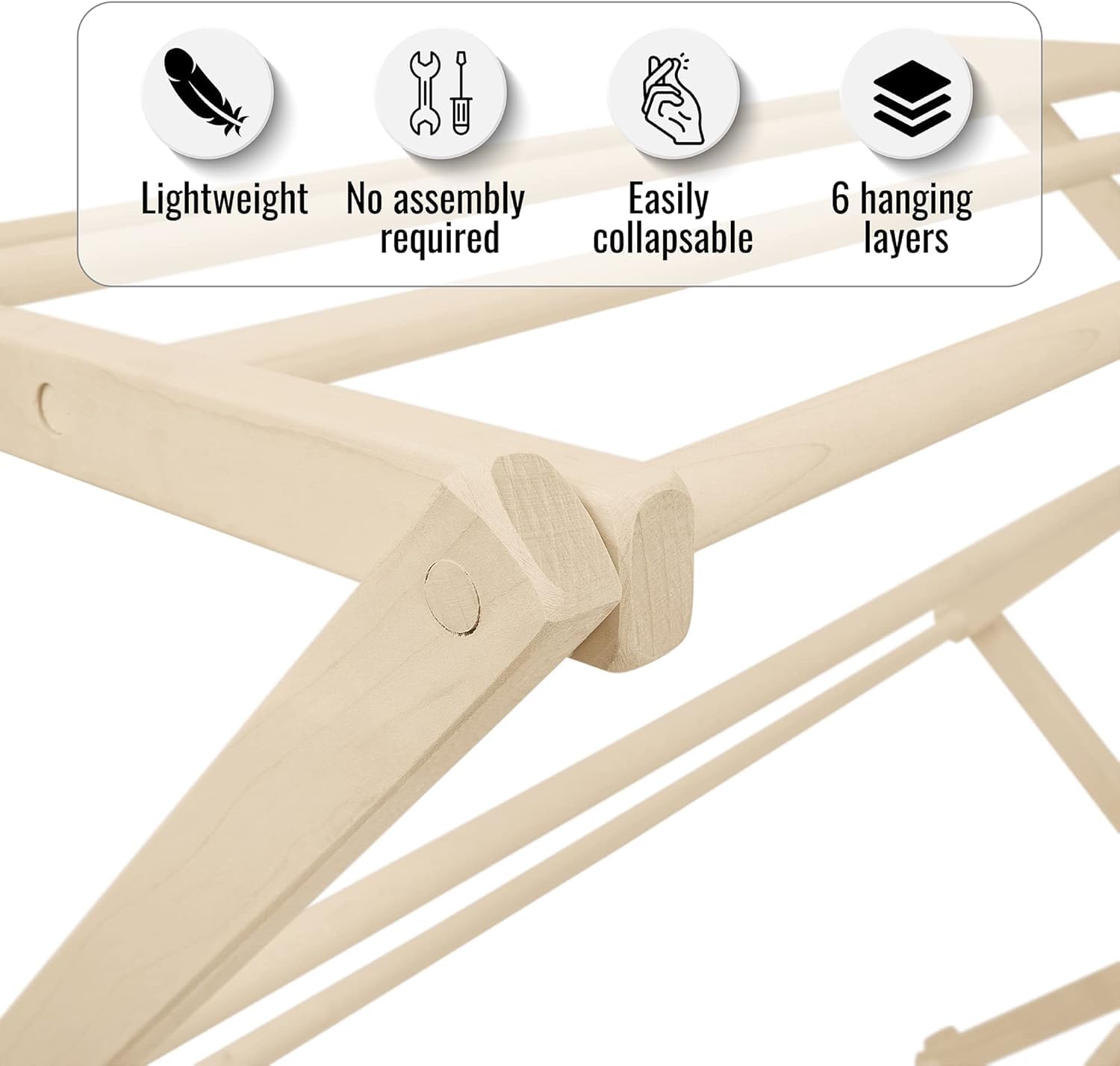 Premium American Maple Clothes Drying Rack