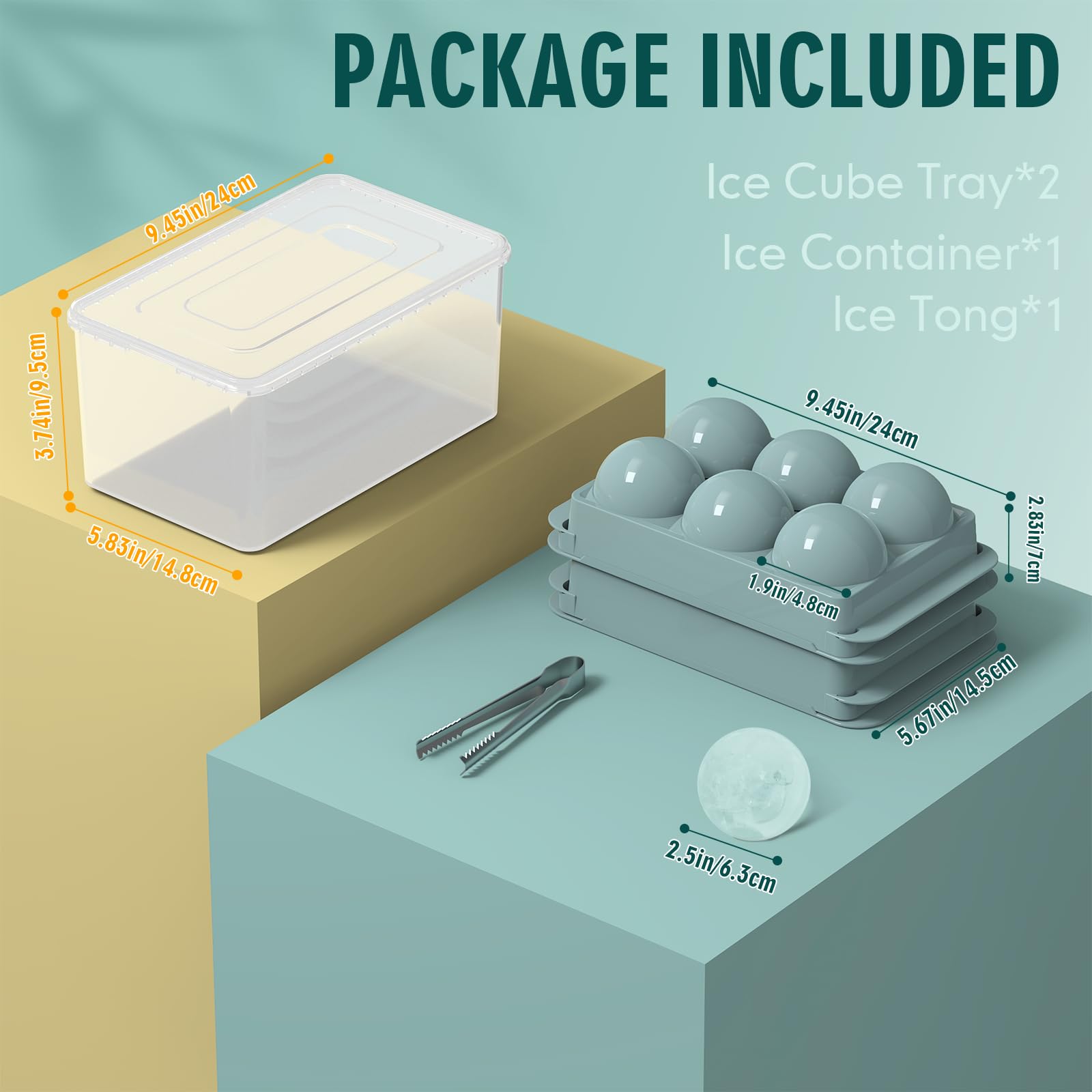 2.5 Inch Large Ice Cube Molds (26.4 Ounce)