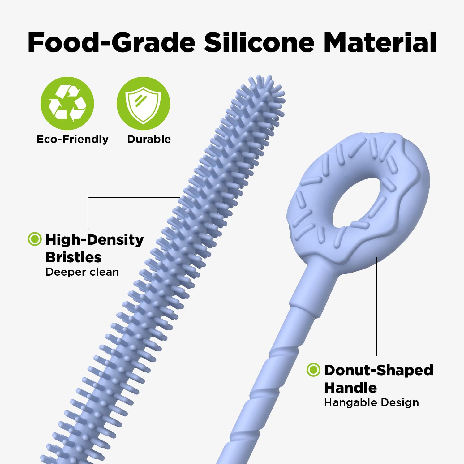 Silicone Straw Cleaner Brush (2 Count)