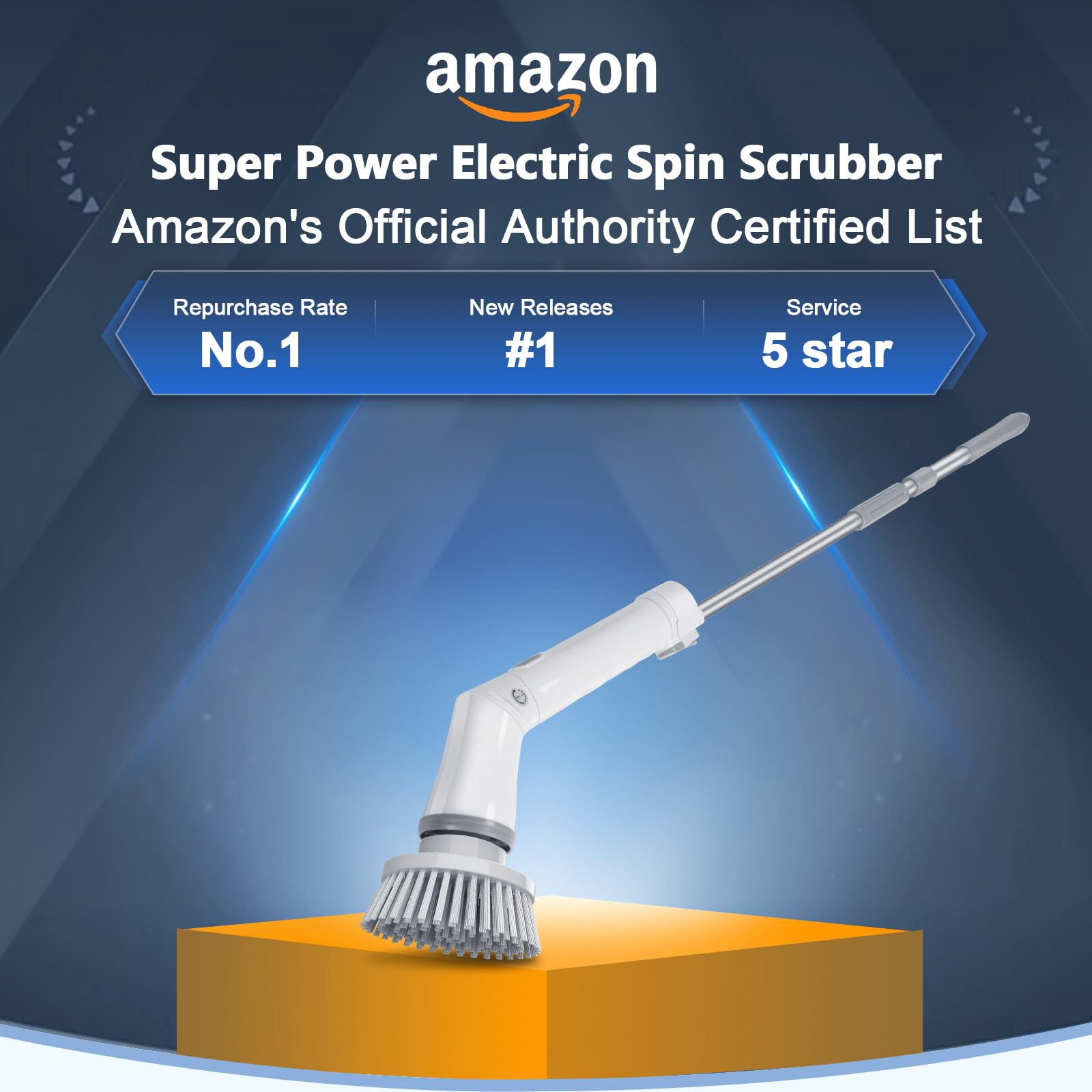 Upgrade Rechargeable Electric Scrubber for Cleaning
