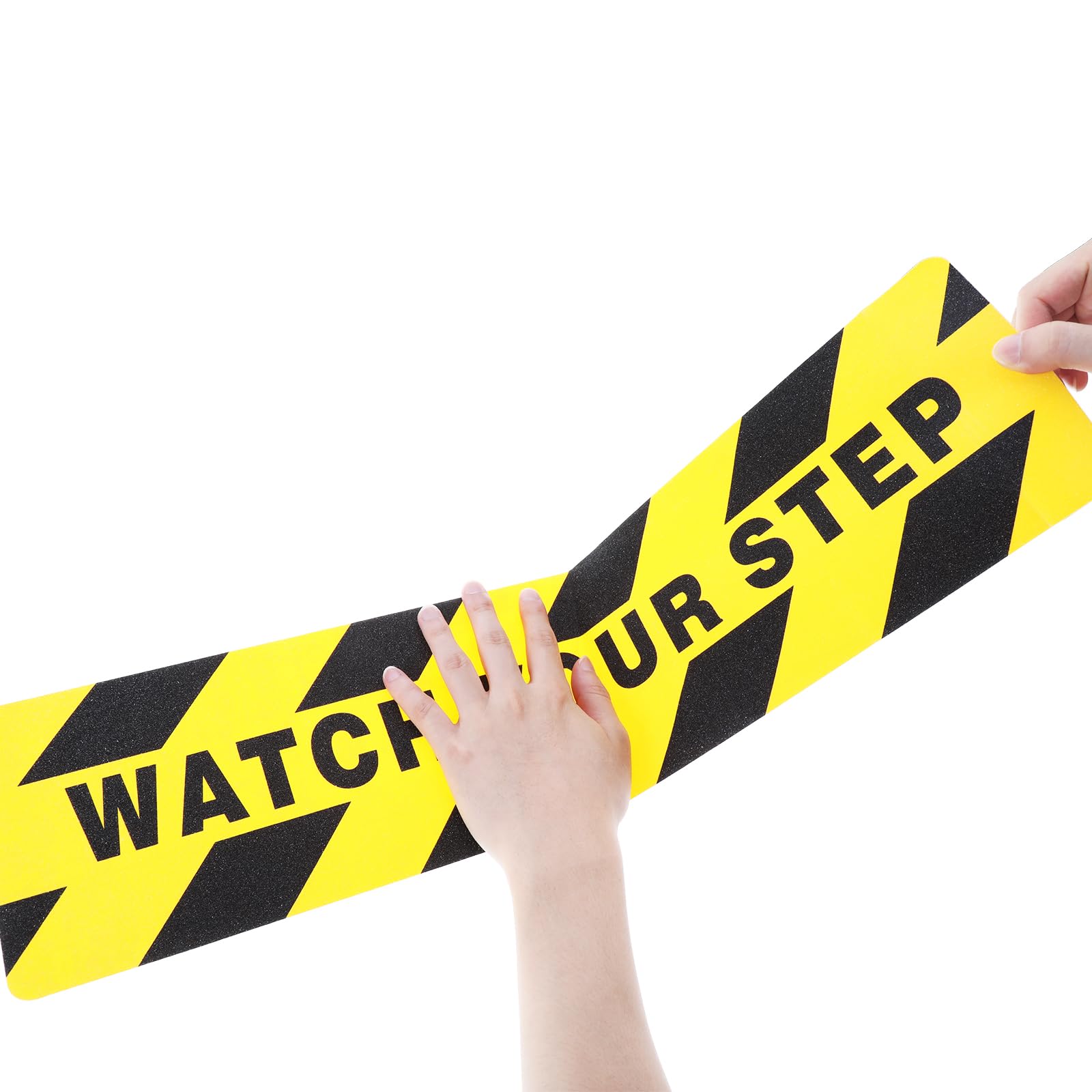 12 Pieces Watch Your Step Floor Stickers Anti Slip Abrasive Safety (12 Count)