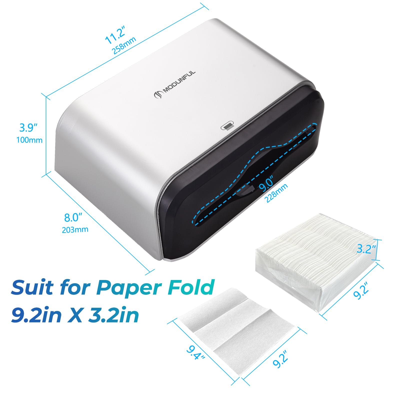 Trifold Hand Towel Dispenser for Bathroom