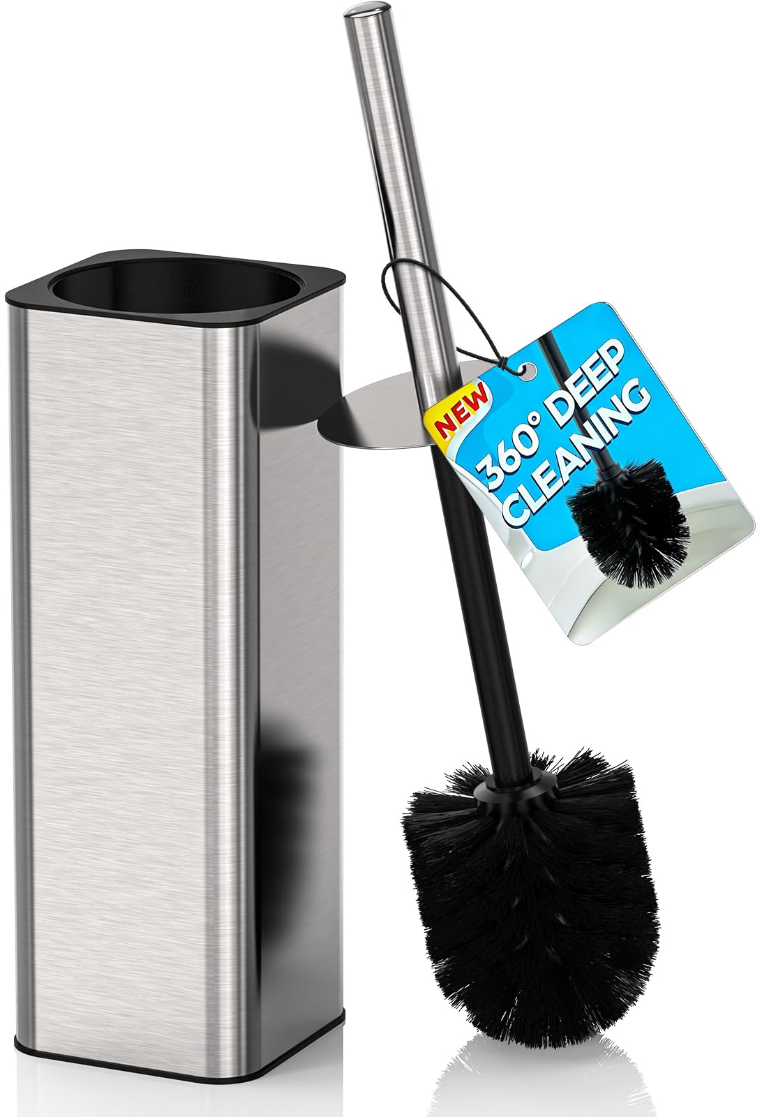 Stainless Steel Toilet Bowl Brush and Holder for Bathroom