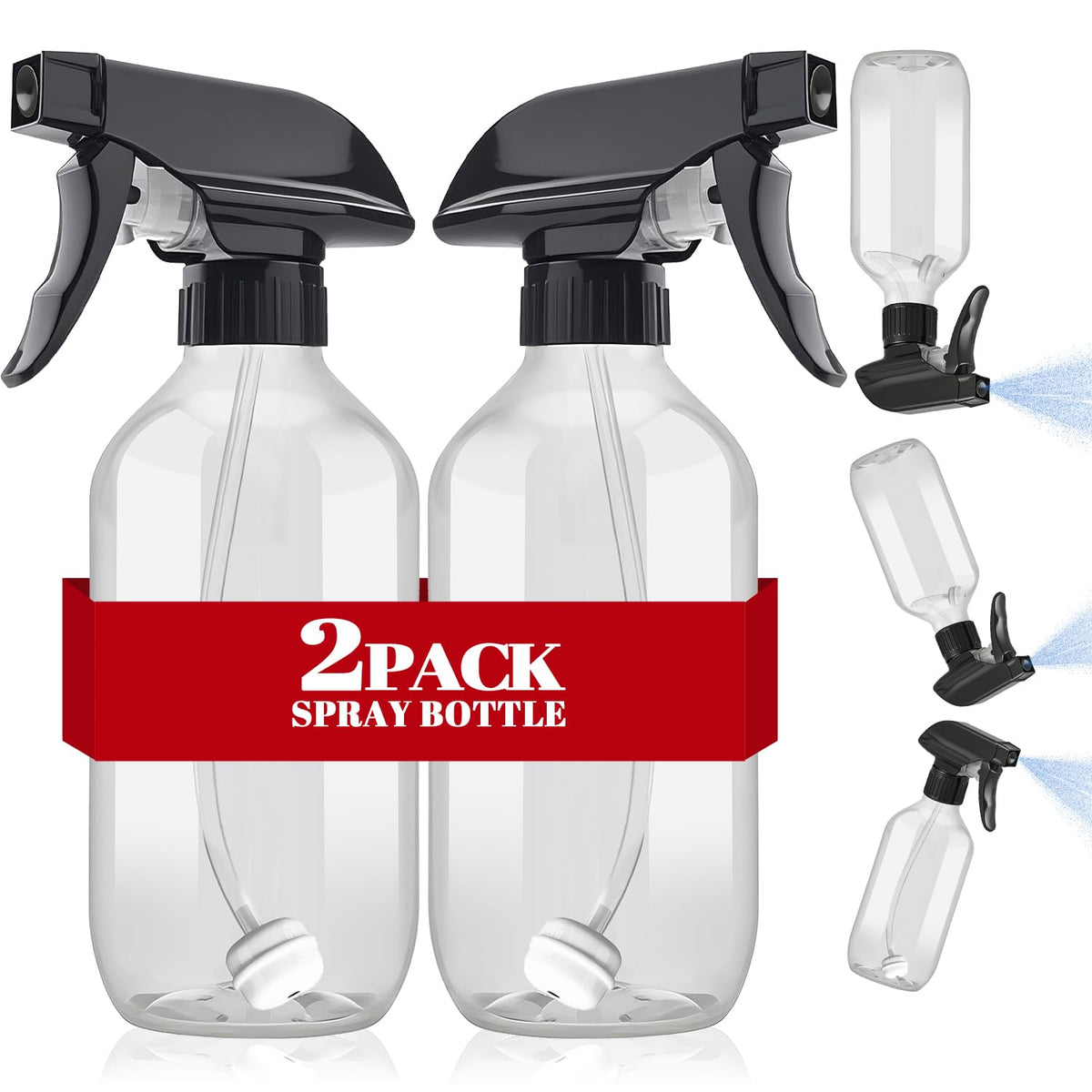 Plastic Spray Bottles 2 Pack 16 oz (2 Count)