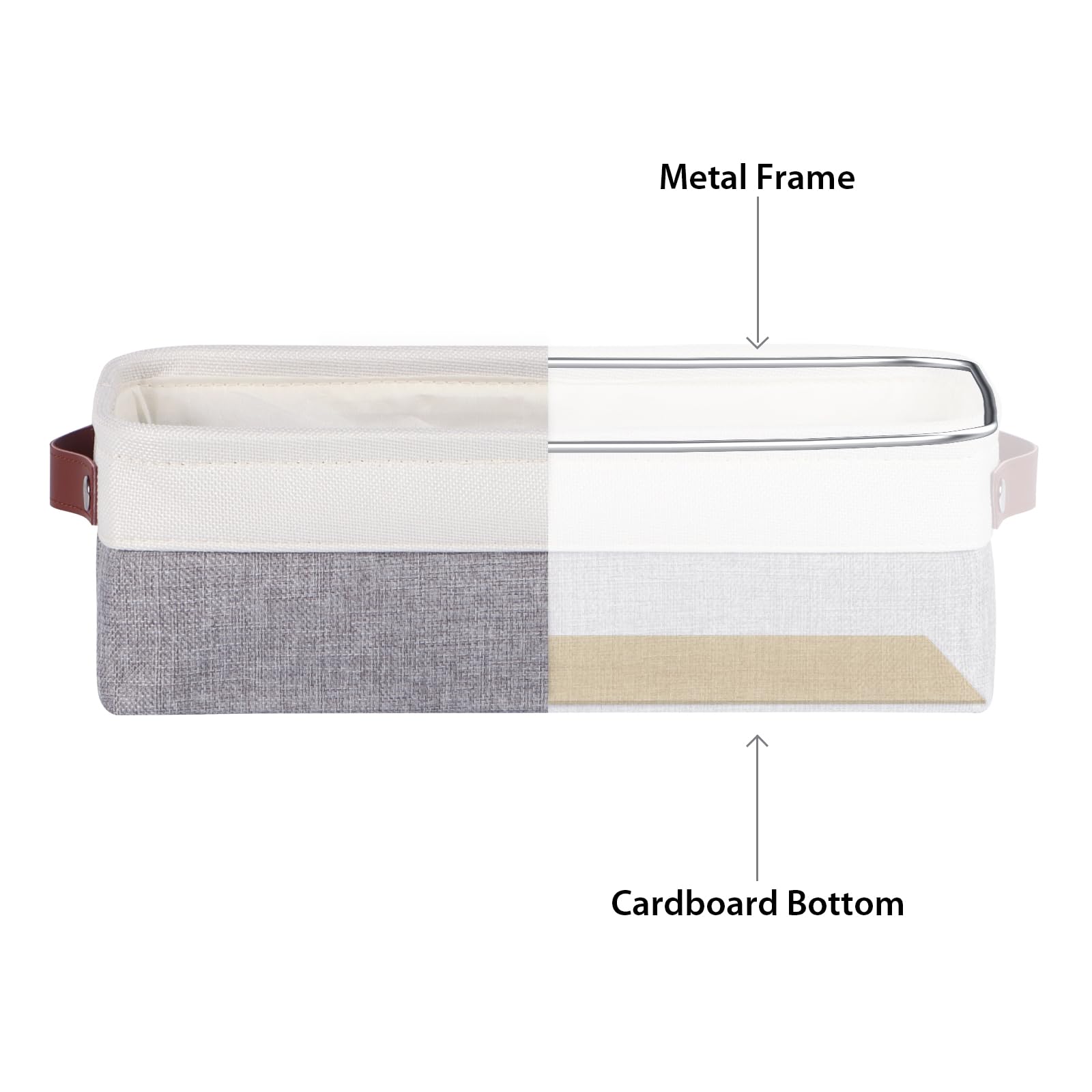 Small Narrow Fabric Storage Bins (4 Count)