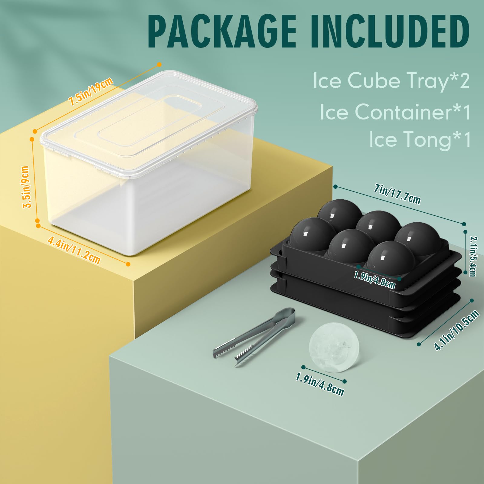 1.9 Inch Large Ice Cube Molds (13.92 Ounce)