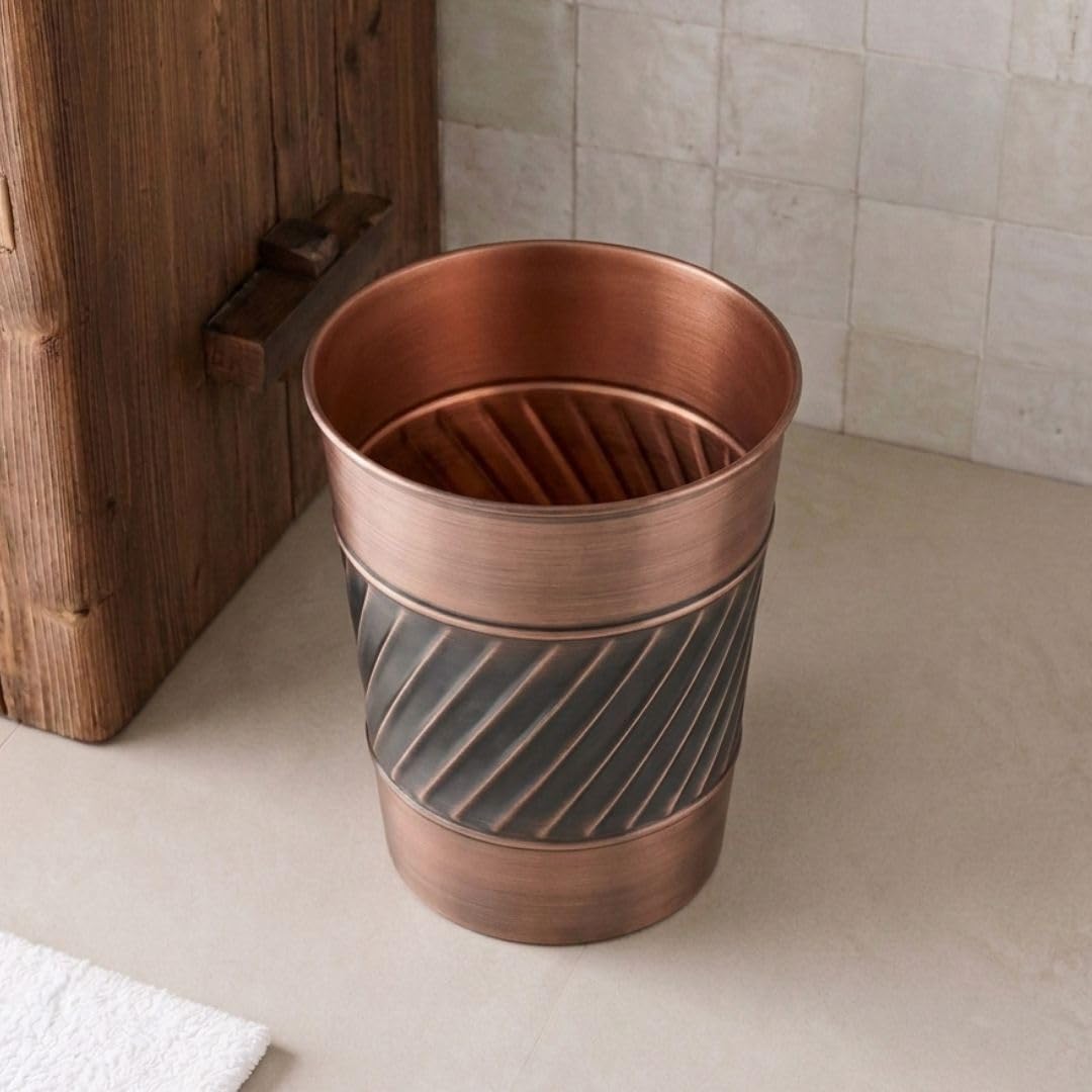 Metal Bathroom Trash Can