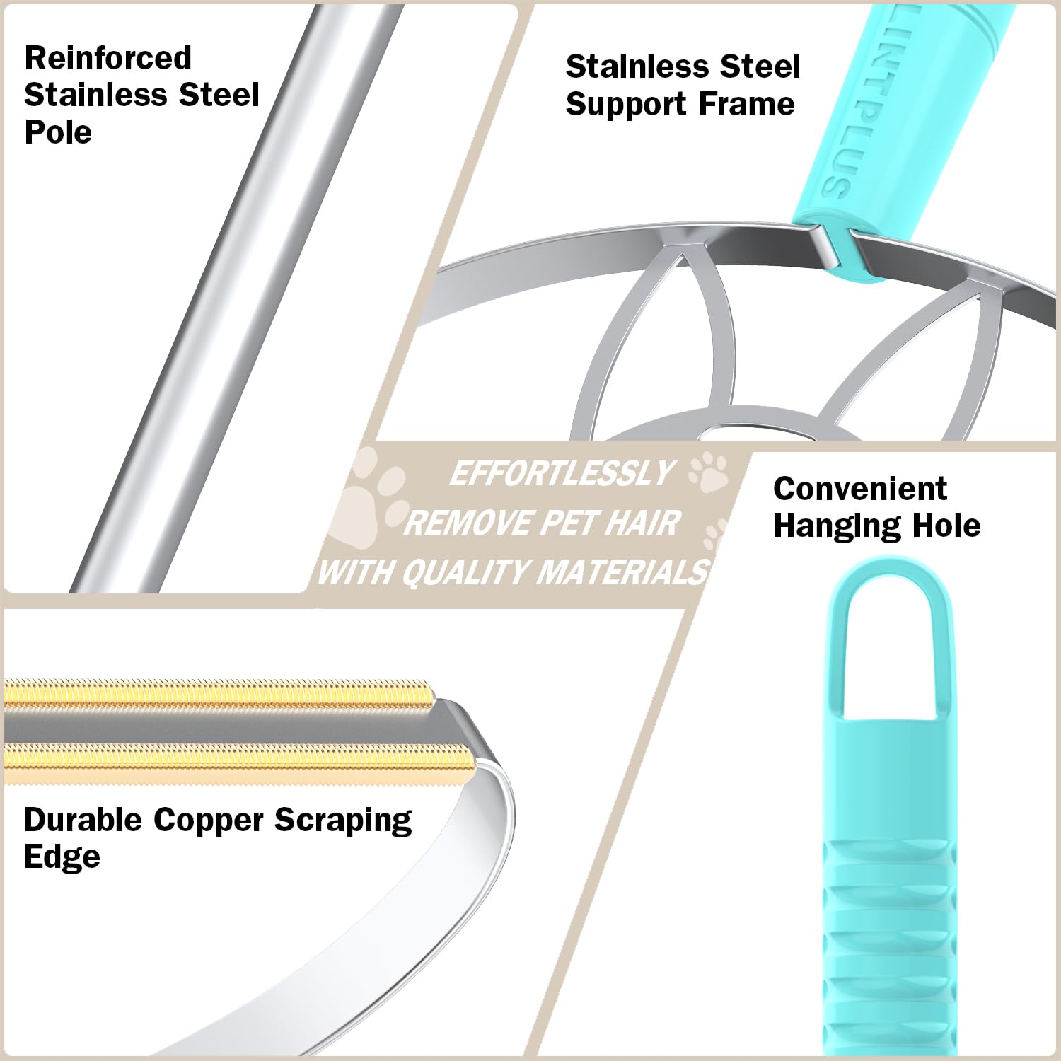 63‘’Ultra Long Heavy Duty Carpet Rake