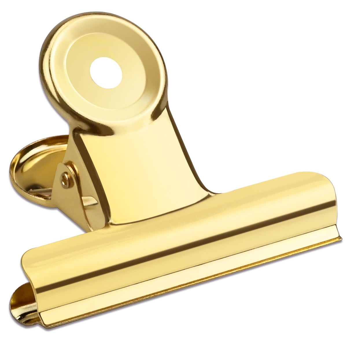 10 Pack Large Metal Hinge Clips 2.5 Inches Bull Hinge Paper Clips Gold Bulldog Clips for Crafts