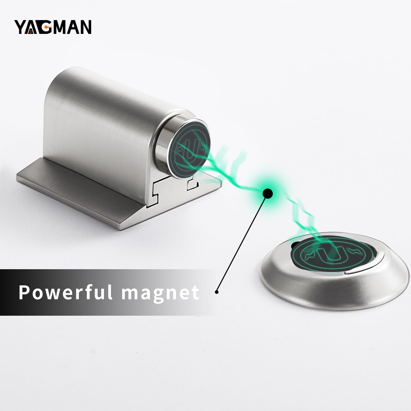 2 Pack Magnetic Door Stopper Floor Mount (2 Count)