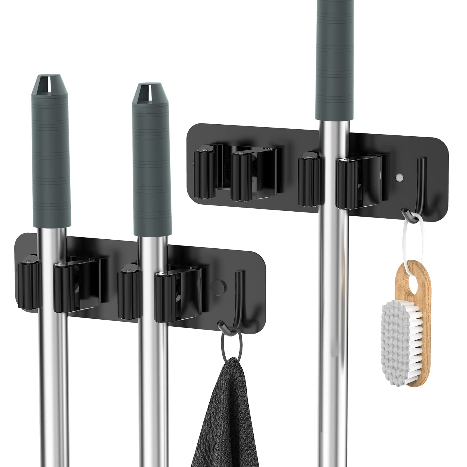 Wall Mount Mop and Broom Holder (2 Count)