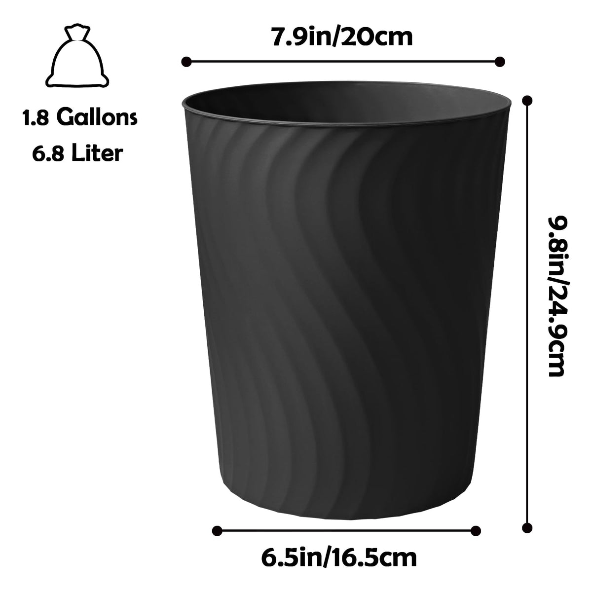 Small Trash Can (3 Count)