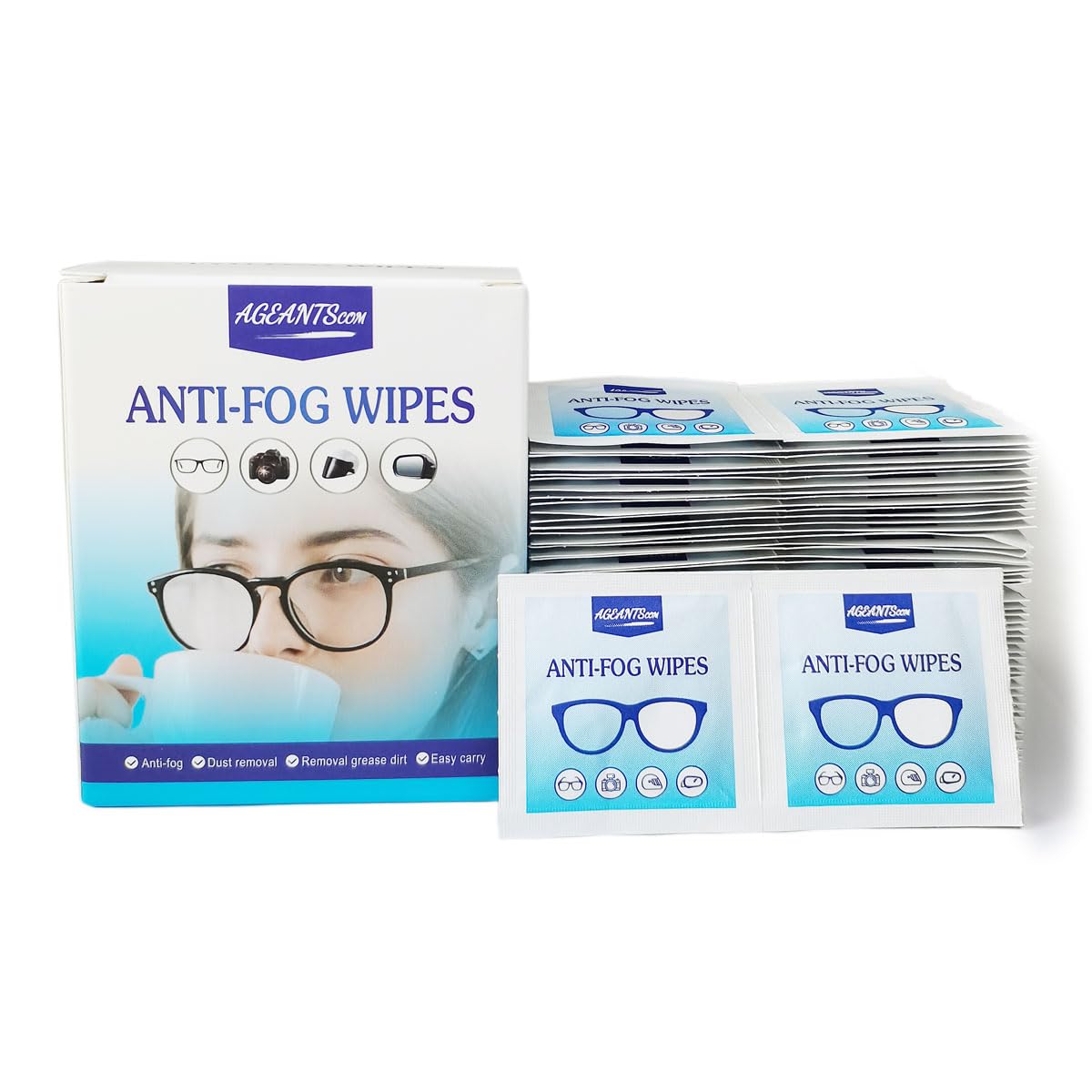 Anti Fog Wipes for Glasses (100 Count)
