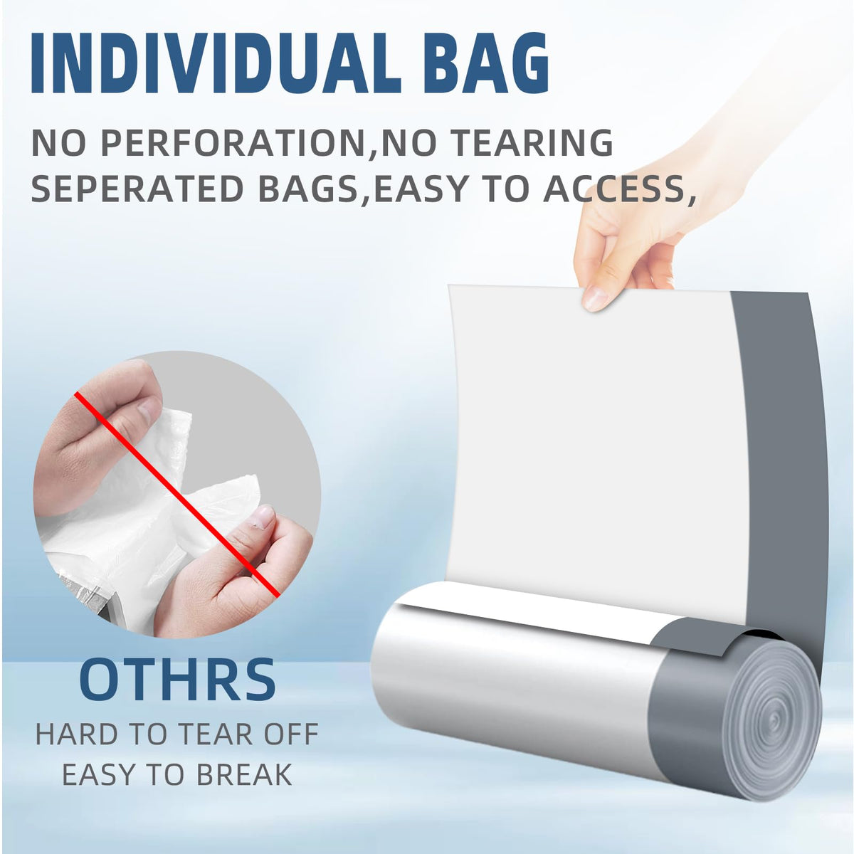 120 Counts 1.6 Gallon Mini Drawstring Trash Bags