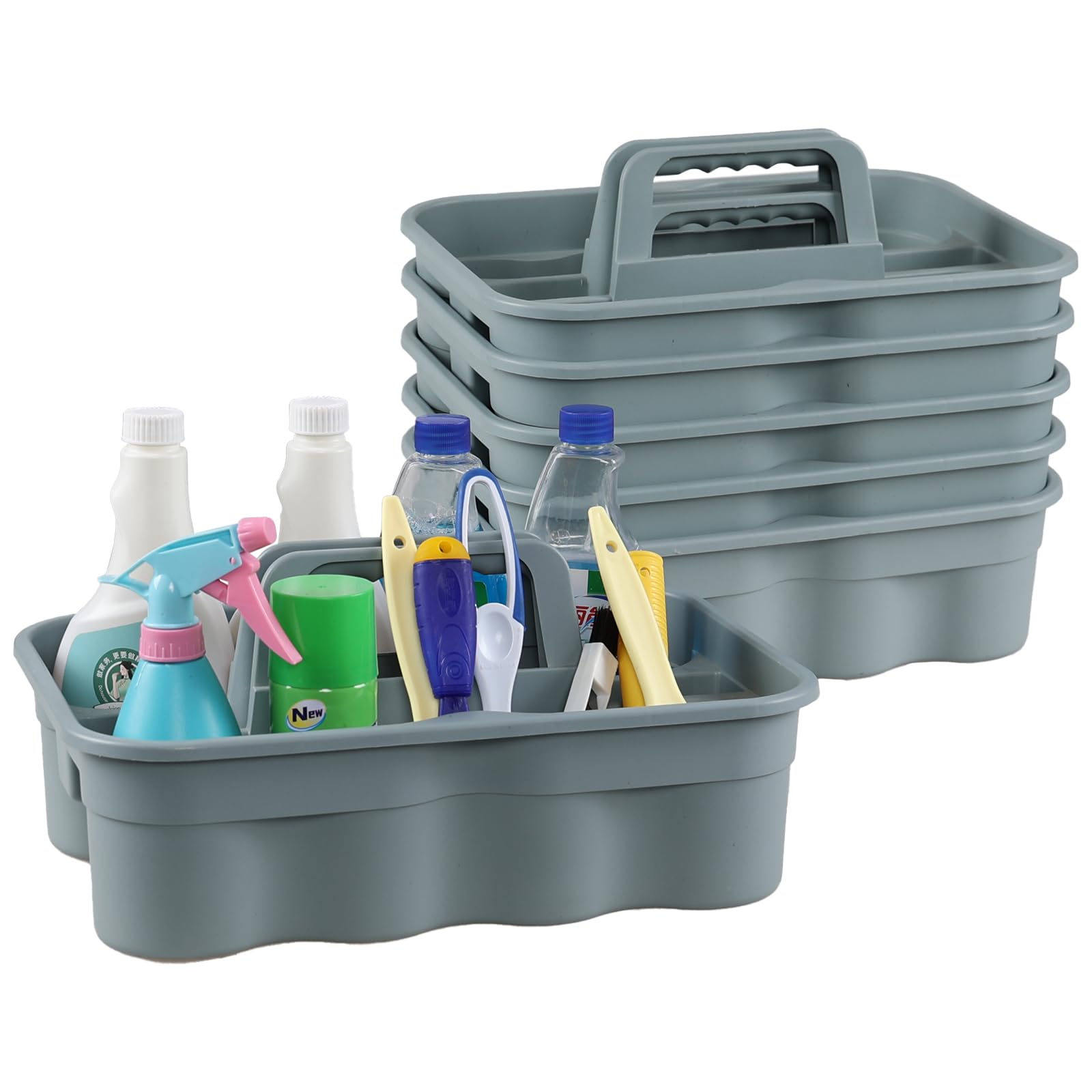 6 Pack Plastic Shower Caddy (6 Count)