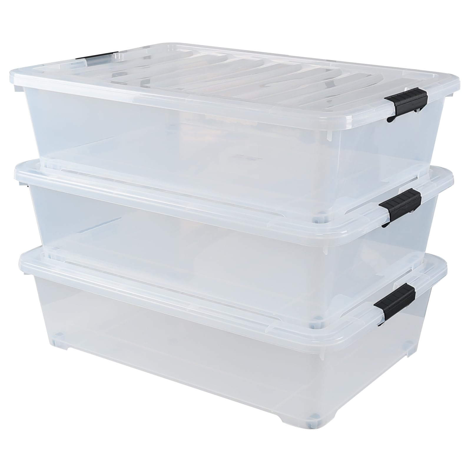 50 Qt Wheeled Latching Storage Box (3 Count)
