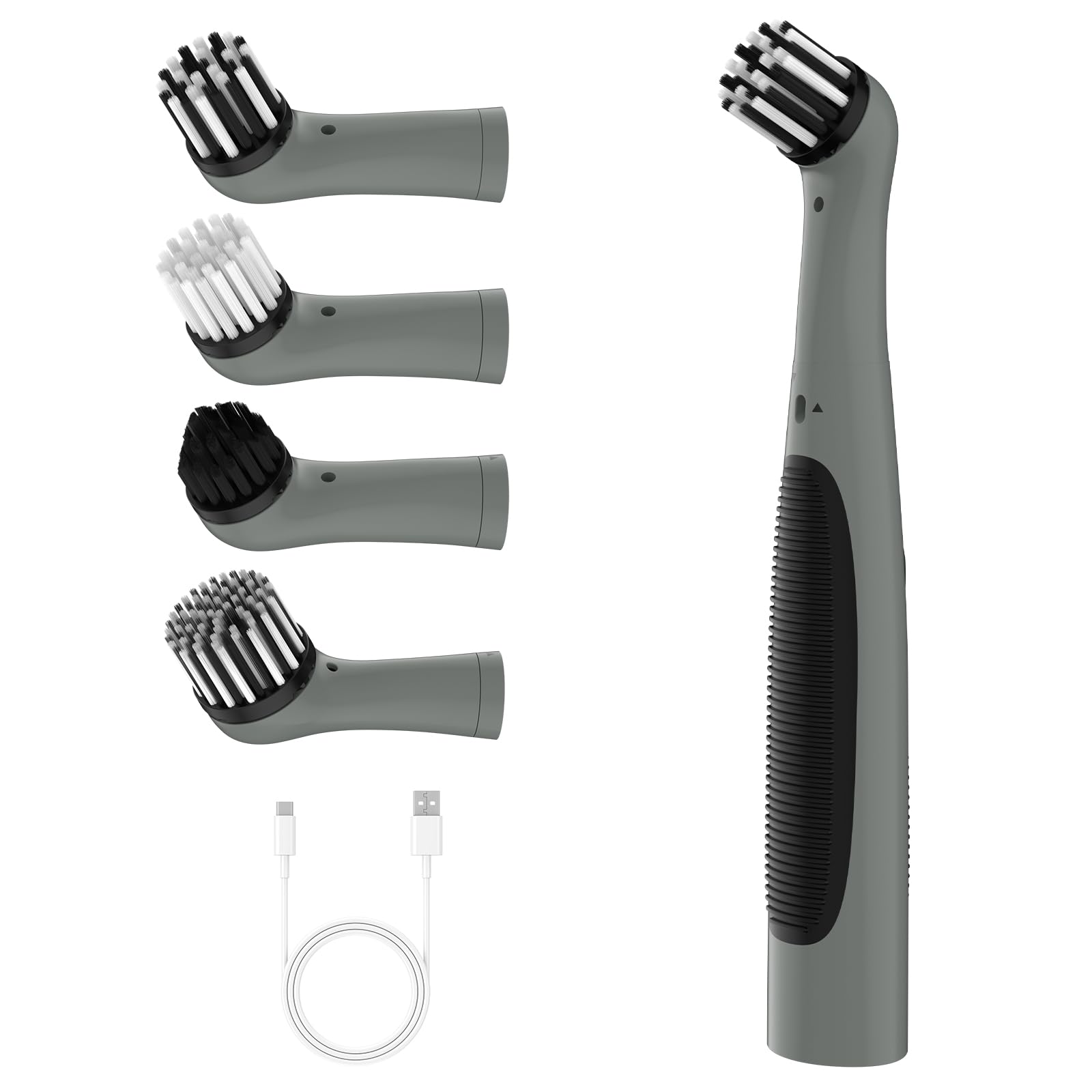 Rechargeable Electric Cleaning Brush with 4 in 1 Multiple Brush Heads and USB Cable