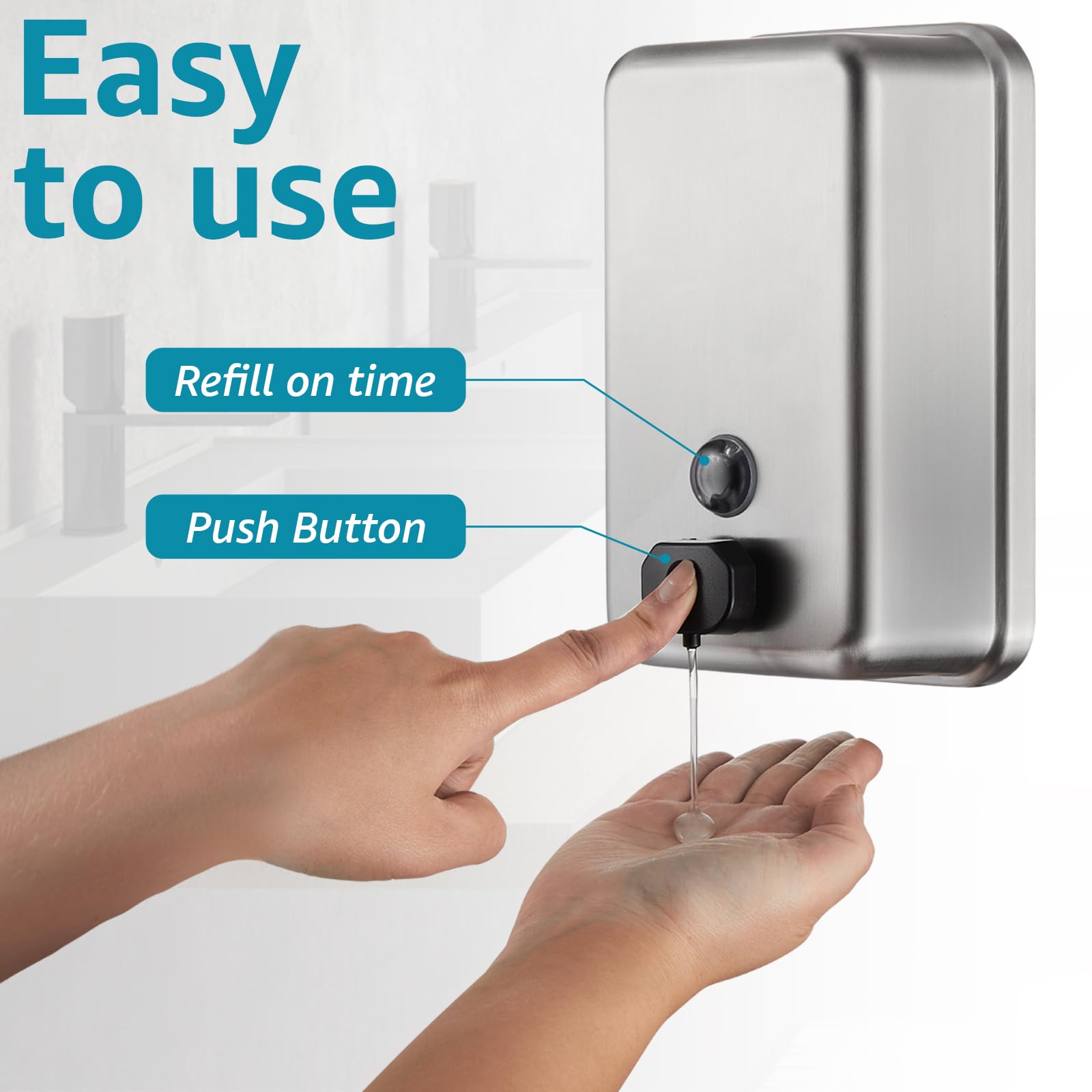 Commercial Wall Mount Soap Dispenser (2 Count)