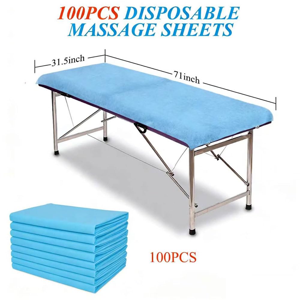 100Pcs Disposable Bed Sheets 31.5"x71"Massage Table Sheets Non (100 Count)
