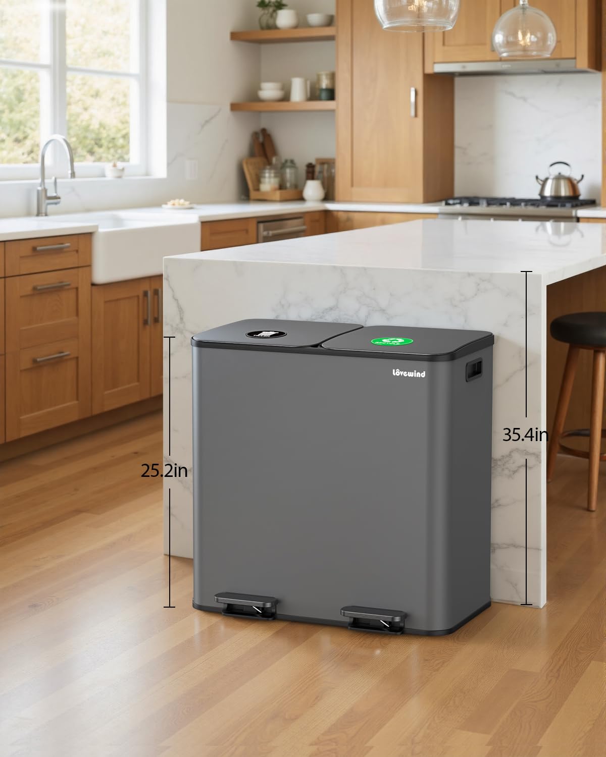 Trash Can 2 x 10.5 Gallon (2 Count)