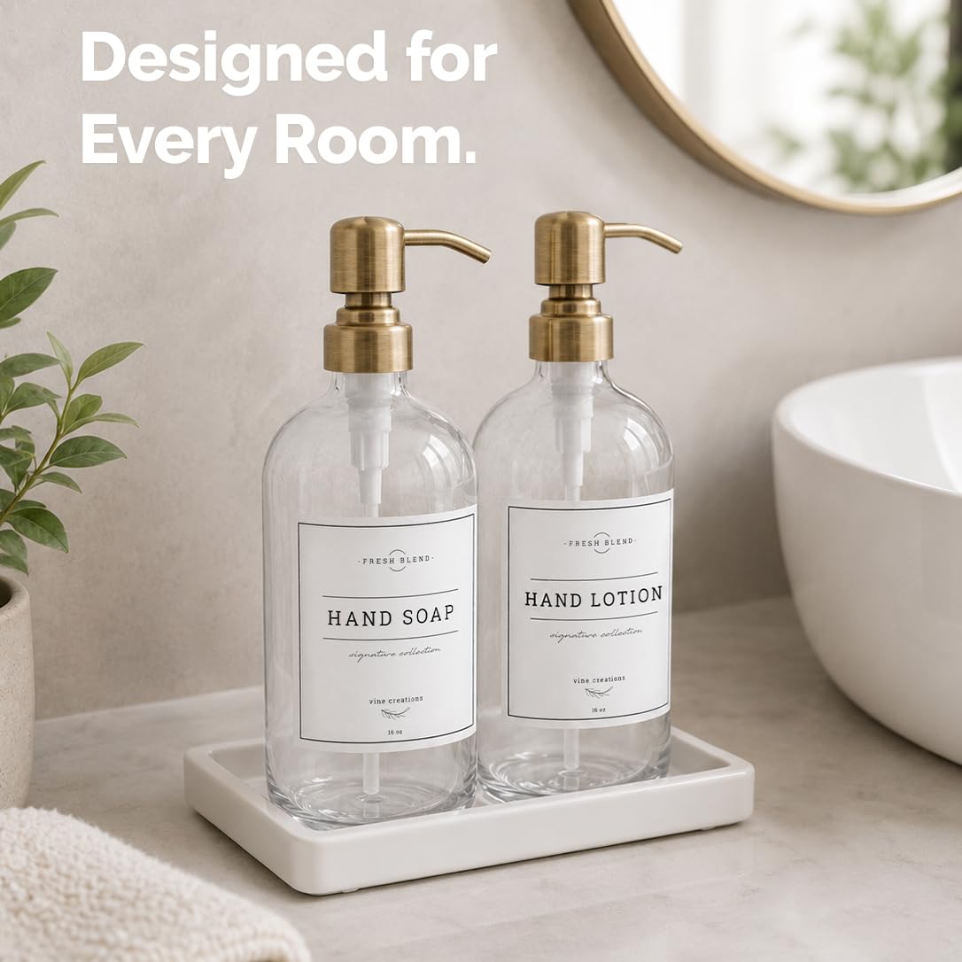 Glass Soap Dispenser (2 Count)