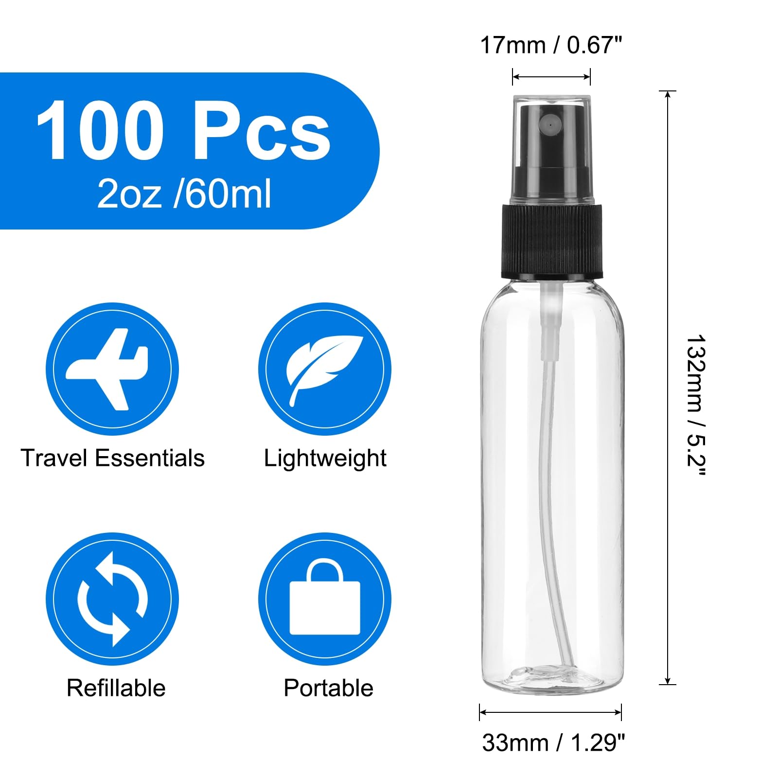 100Pack Spray Bottles