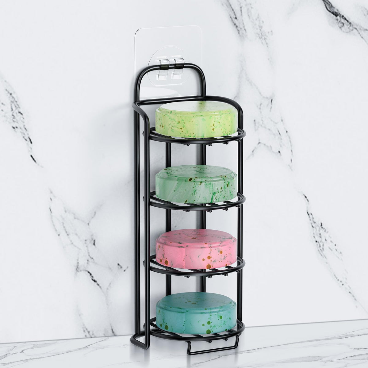 4 Tier Shower Soap Shampoo Bar Holder (4 Count)