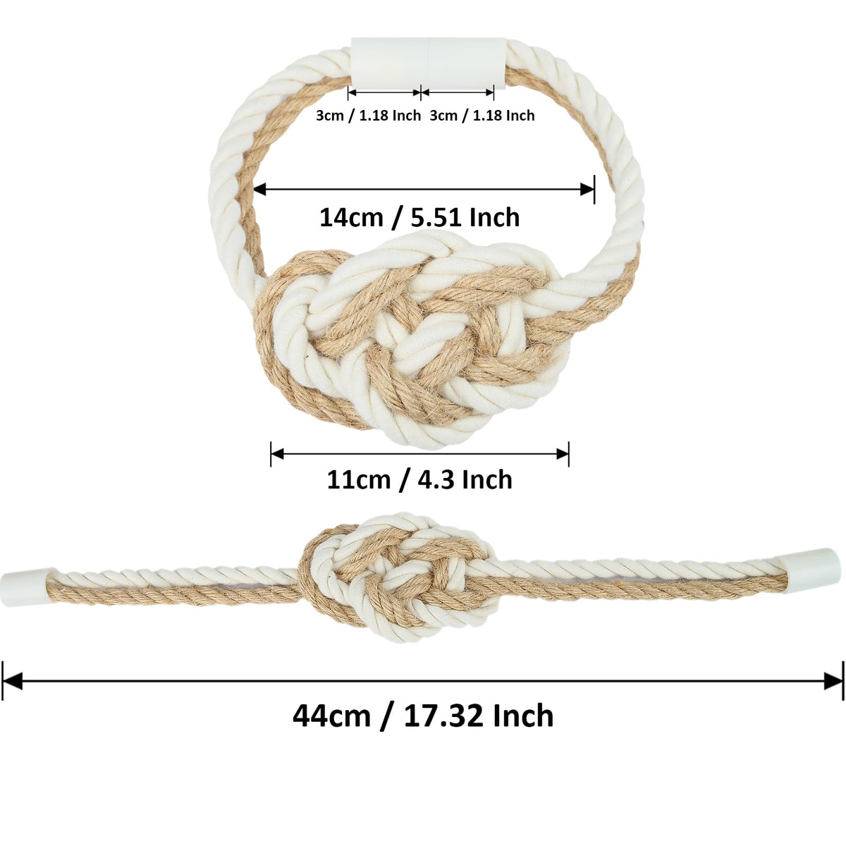 Jute Magnetic Curtain Tiebacks