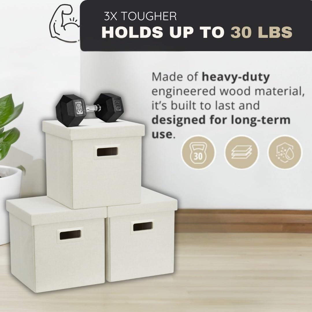 Storage Basket with Lids (3 Count)