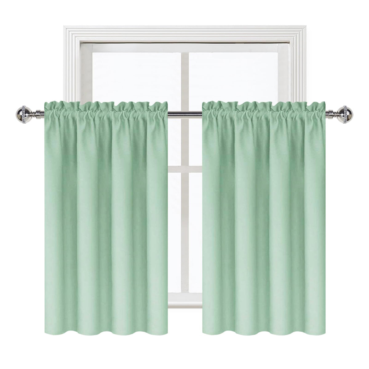 Short Blackout Curtains 42 x 36 Inch Long for Kitchen RV Bunk 2 Panels (2 Count)