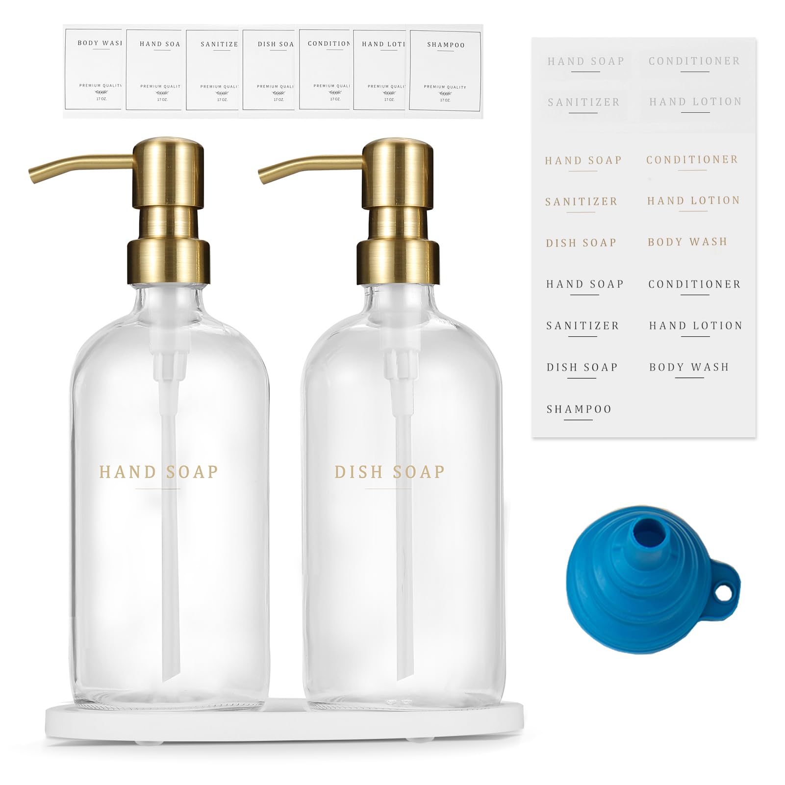 Glass Soap Dispenser (2 Count)