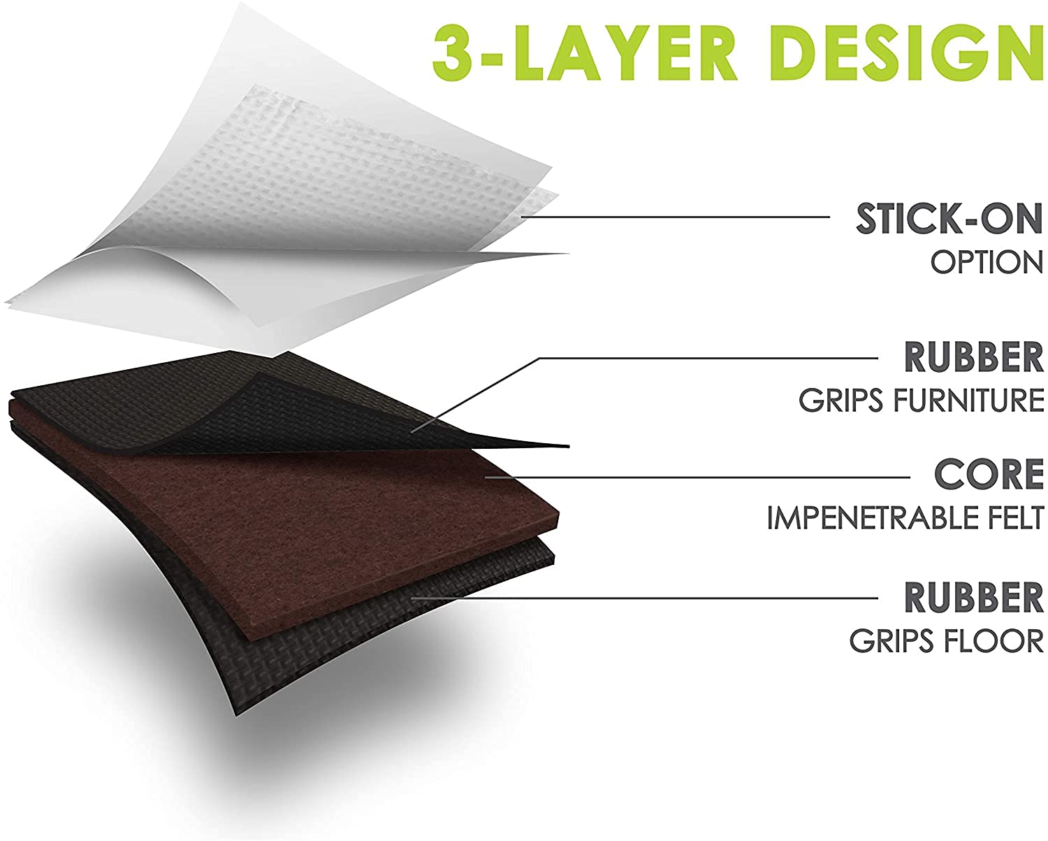 GorillaPads Non Slip Furniture Pads (16 Count)