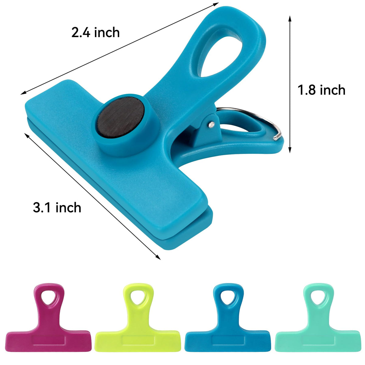 Chip Clips Magnetic Bag Clips with Air Tight Seal for Food Storage (8 Count)