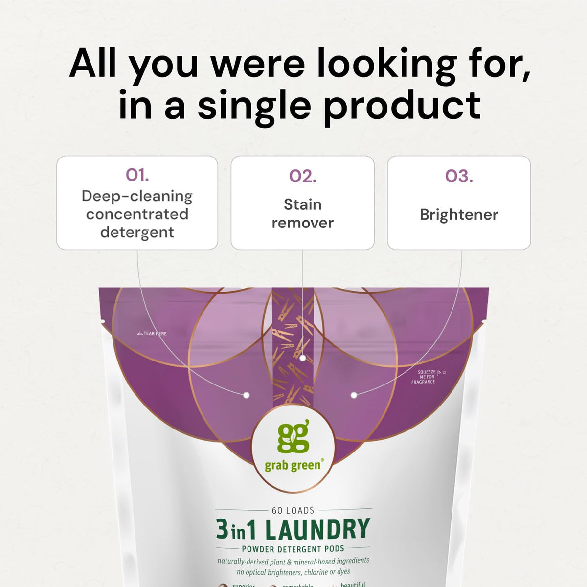 3-in-1 Laundry Detergent Pods, 132 Count, Lavender Vanilla
