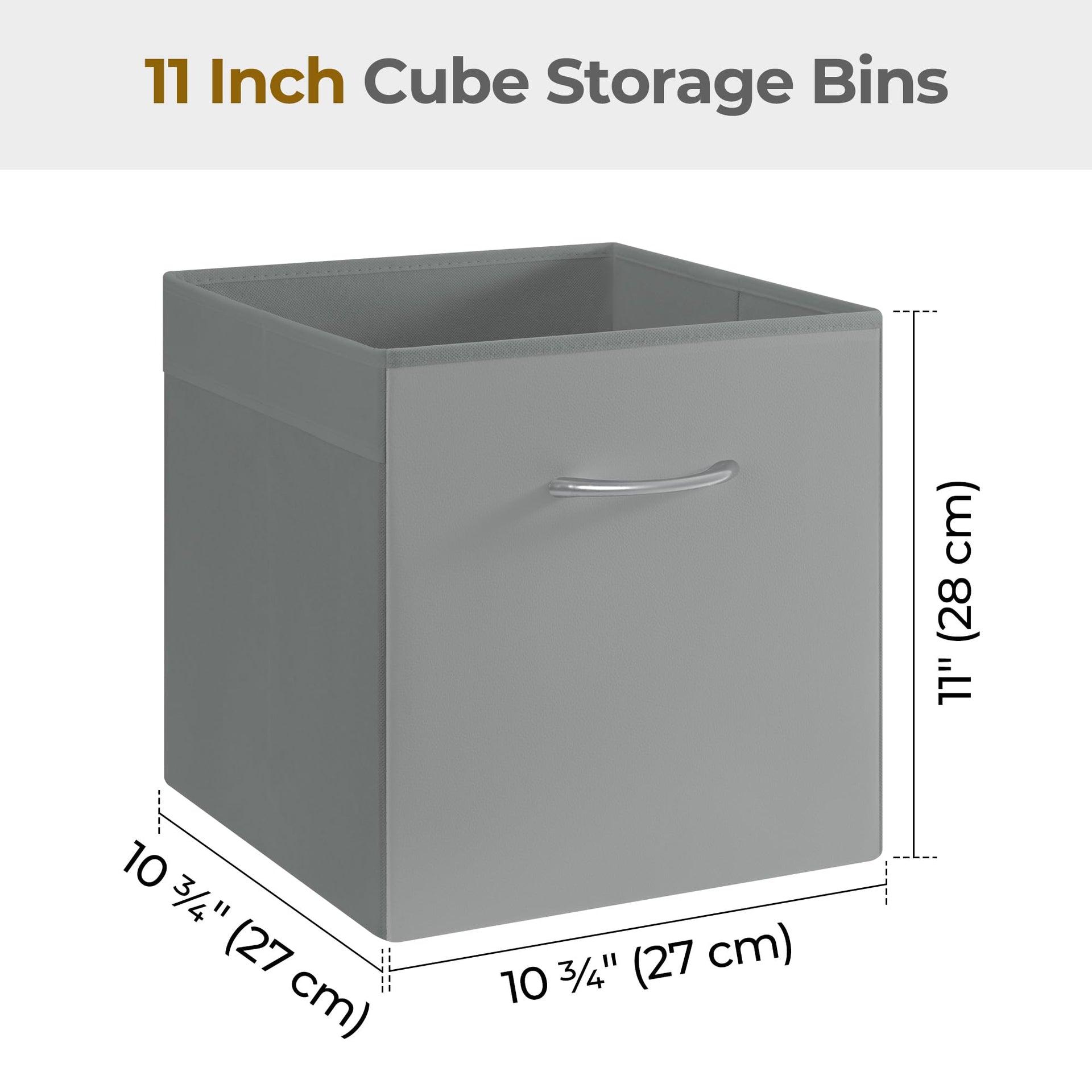 11in Leather Storage Cubes (4 Count)