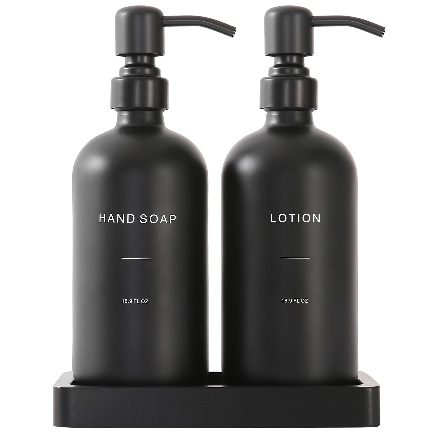 Black Soap Dispenser Bathroom Set (2 Count)