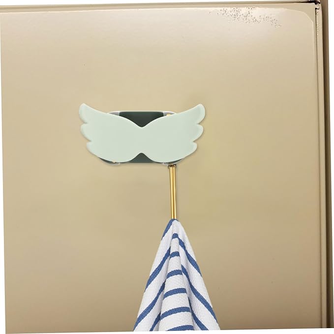 Happyyami Broom Mop Holder Wall Mount Cartoon Wings Hook TPR Material Home Organizer