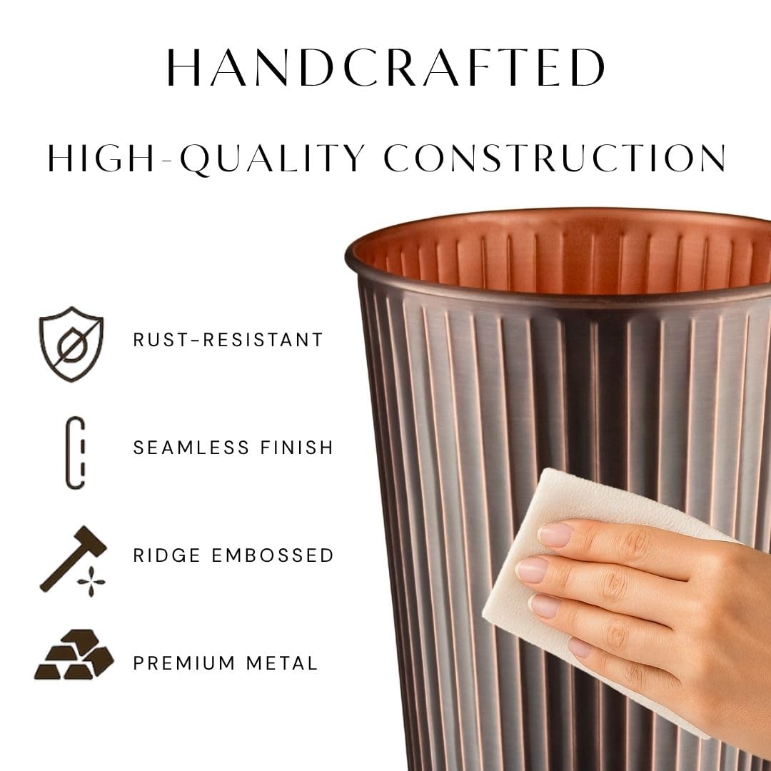 Metal Bathroom Trash Can