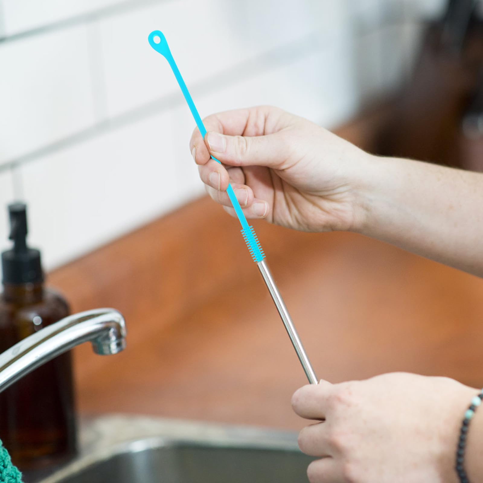 2pcs Silicone Straw Cleaning Brush (2 Count)